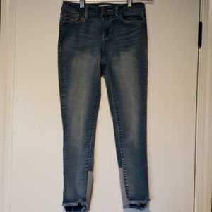 Black Daisy crop jeans